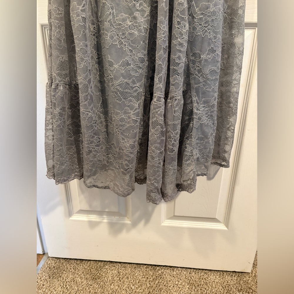 NEW Joyfolie Lace Midi Dress in Dusty Blue Gray Womens size Small - Picture 5 of 9
